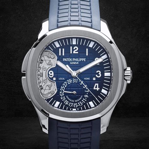 patek philippe aquanaut travel time 5650g-001|aquanaut dual time.